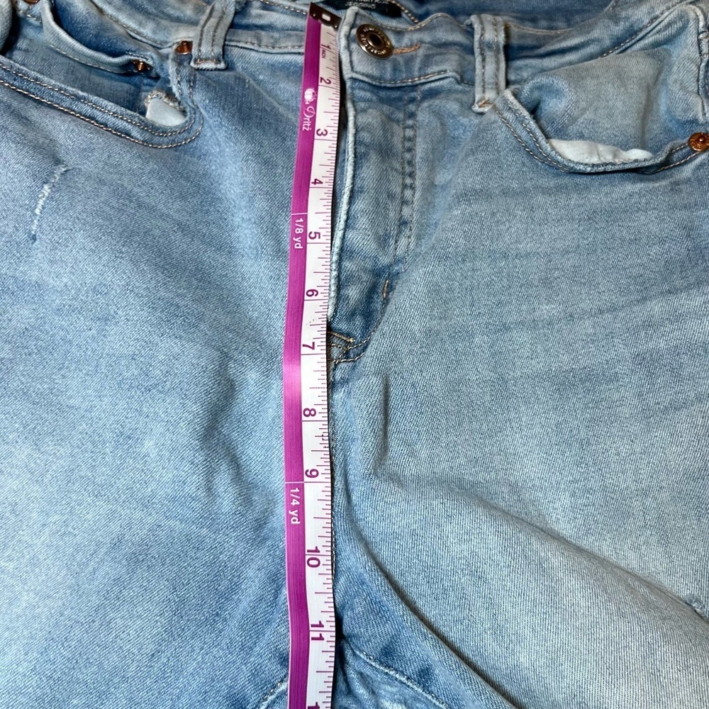 Aeropostale Womens Size 8 Super High Rise Jeggings Distressed Jean Frayed Hem - Picture 9 of 16